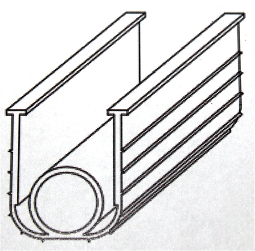 Super Seal Bottom Rubber Garage Door Seal, Per Foot