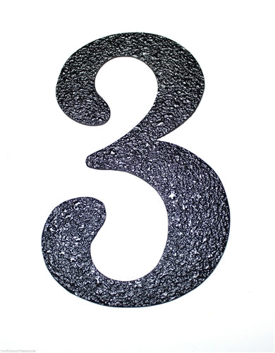 House Numbers  - Black Embossed Magnetic - Great for Garage Doors