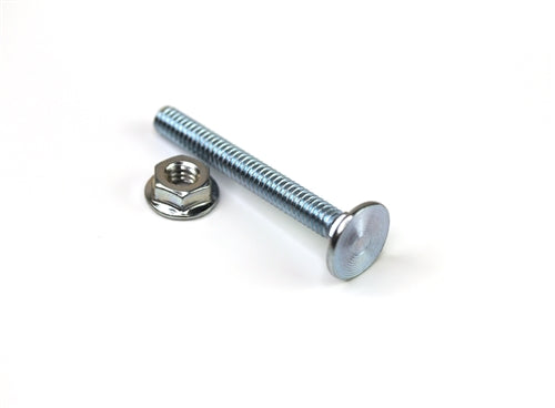 Flat Head Carriage Bolt 1/4" x 2 1/4" with 1/4" Flanged Nut - Select Quantity