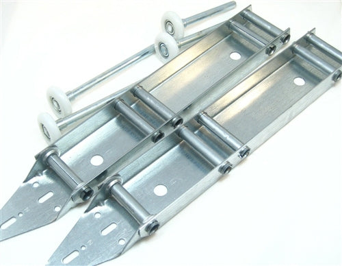 Garage Door Low Headroom Quick Turn Brackets with Rollers - Pair of Brackets